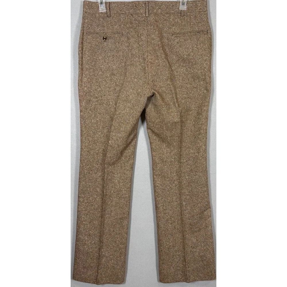 Vtg Andhurst Donegal Tweed Wool 3 Pc Suit Mens 42L Flare Leg Pants 37x33 - Picture 7 of 16